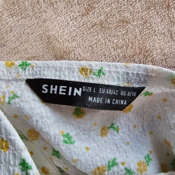 EUC LIKE NEW SHEIN DITSY FLORAL CROPPED BRALETTE TANK TOP SIZE LARGE - Picture 10 of 10